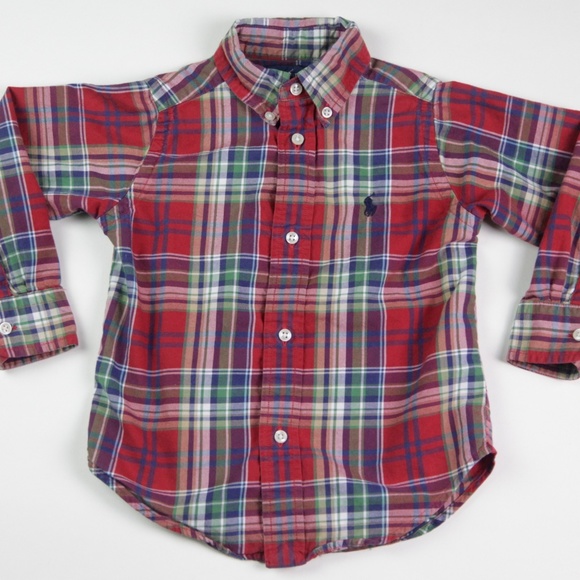 Polo Ralph Lauren Plaid Collared Boy's Dress Shirt - Picture 2 of 6